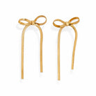 Zard Jewelry Bow Earring in Herringbone Chain Gold