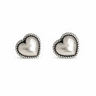 Zard Jewelry Dainty Puffed Heart Stud Earrings Vintage 925 Sterling Silver
