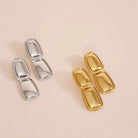 Zard Jewelry Double Rectangle Drop Earrings styled on a soft-toned background