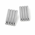 Linear Sculpted Earrings in Gold and Silver, silver