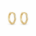 Zard Jewelry Mini Huggie Hoop Earrings in CZ Accents