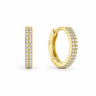 Zard Jewelry Mini Huggie Hoop Earrings in CZ Pave