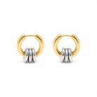 Zard Jewelry Multi-Wear Huggie Hoop Earrings with Mini Rings Accents in 14K Gold