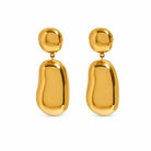 Zard Jewelry Sculptured Drop Earrings in 14k Gold Plate