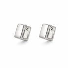 Zard Jewelry Square Huggie Hoop Earrings in 925 Sterling Silver Minimalist Earrings