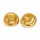 Zard Jewelry Wavy Textured Disc Earrings, gold