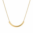 Zard Jewelry Curved Tube Charm Snake Chain Necklace