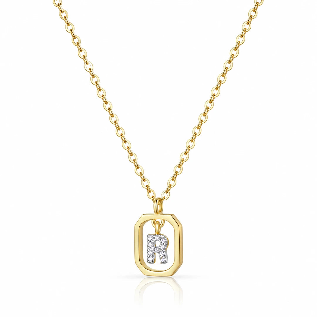 Personalized Initial Pendant Necklace, initial letter option 10