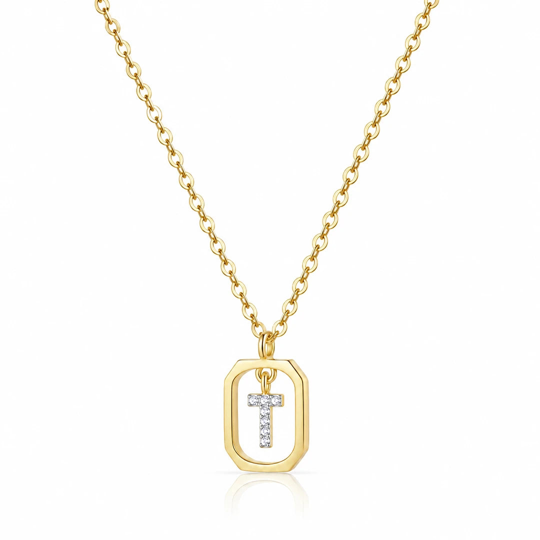 Personalized Initial Pendant Necklace, initial letter option 13