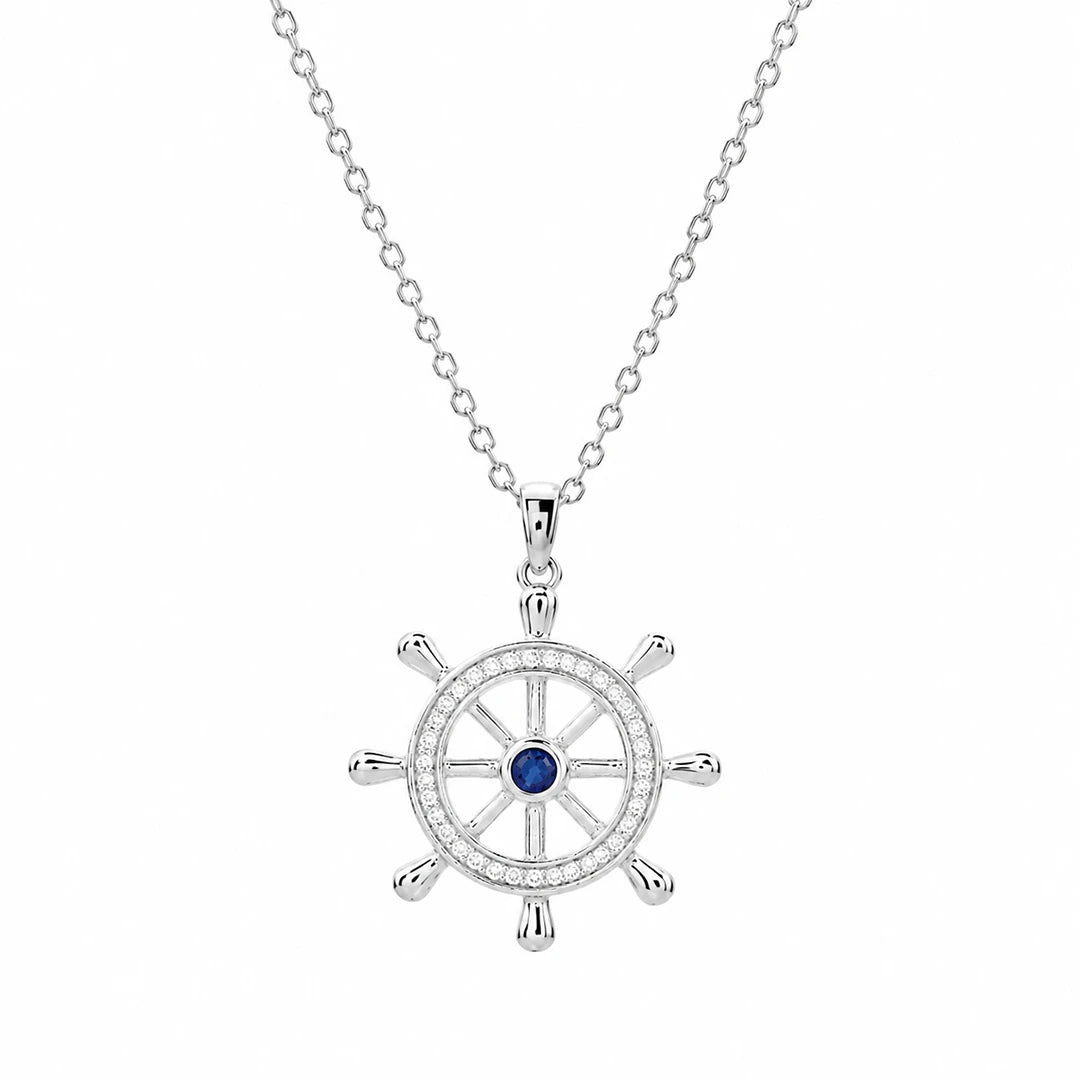 Zard Jewelry Ship-Wheel Pendant Necklace