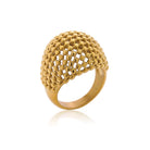 Zard Jewelry Gold Mesh Dome Ring