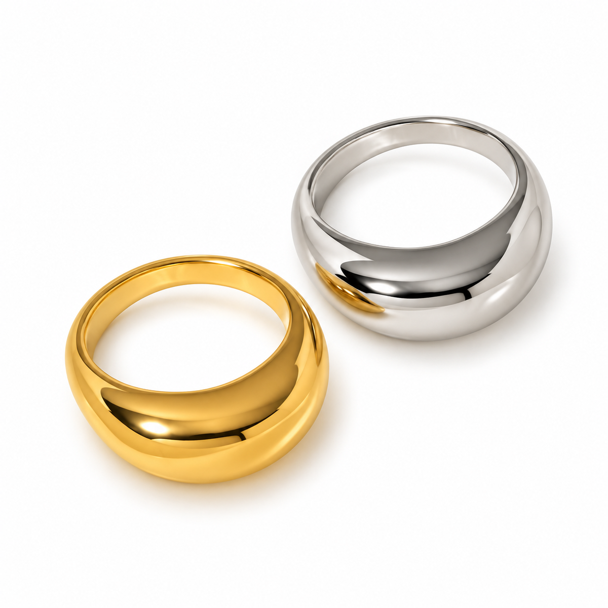 Zard Jewelry Minimalist Dome Band Ring shown in all available colors